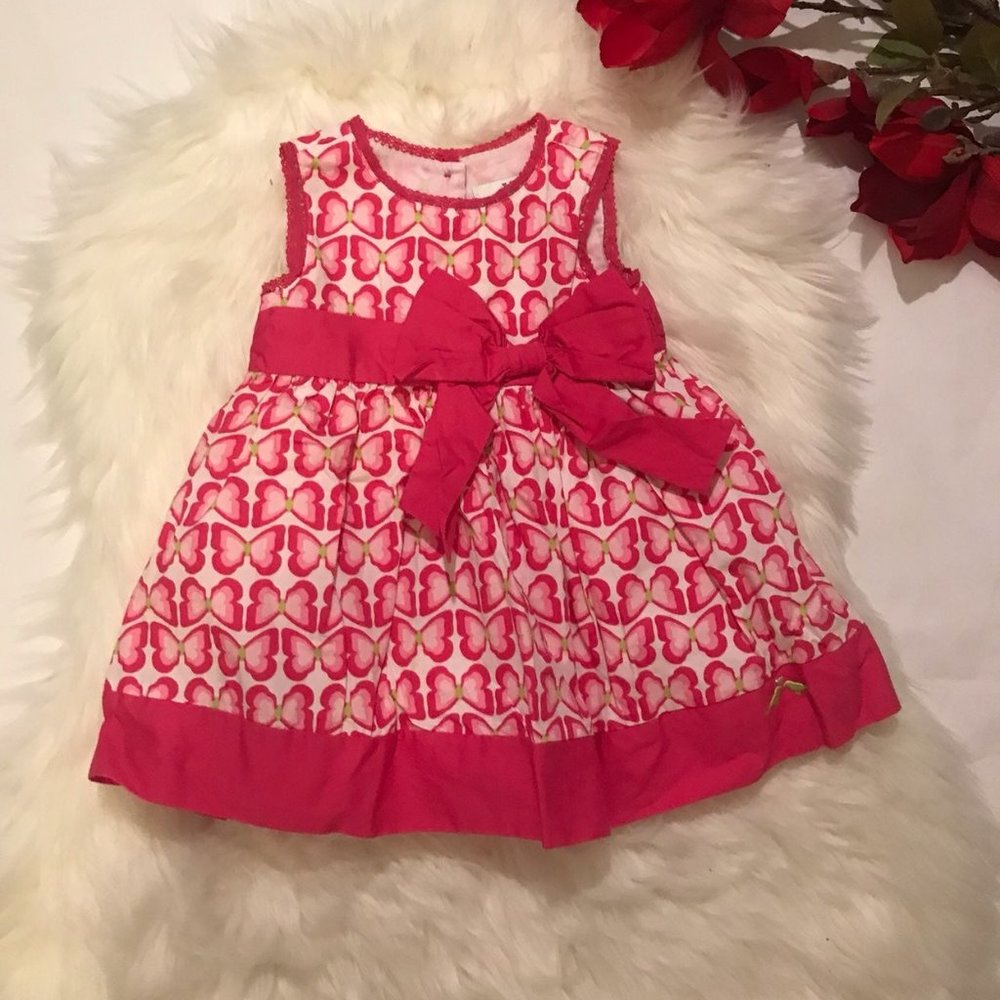 Lilybird Toddler Sun Dress Size 12M Pink Butterfly